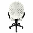 thumbnail image 3 of Geometric Office Chair Slipcover, Abstract Modern Design with Hexagons with Circles Rounds Geometrical Art, Protective Stretch Decorative Fabric Cover, Standard Size, Black and White, by Ambesonne, 3 of 5