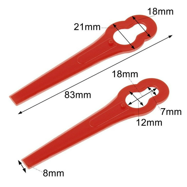 20pc Plastic Blades for Einhell Akku GE CT 18 Li Cordless Strimmer Grass Trimmer Walmart