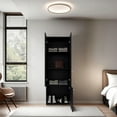 thumbnail image 4 of FM FURNITURE Tolleson Armoire Haute à 3 Portes avec 4 Tablettes Wenge, 4 of 8
