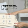 thumbnail image 4 of Queen Fitted Sheet - Bottom Sheet - Deep Pocket - Soft Microfiber - Shrinkage and Fade Resistant - Easy Care -1 Fitted Sheet Only (Ivory), 4 of 8