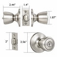 thumbnail image 3 of Satin Nickel Keyed Entry Door Knob, Front and Back Door, 6-Way Universal Fit, 3 of 14