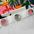 thumbnail image 4 of Manfei Kawaii Kitten Blackout Curtains, Boho Palm Plant Window Curtains Pack of 2 (38x45 Each), Pink Black, 4 of 6