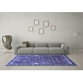 thumbnail image 3 of Ahgly Company Machine Washable Indoor Square Animal Blue Traditional Area Rugs, 5' Square, 3 of 4