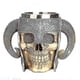 thumbnail image 1 of Viking Skull Beer Mug Tankard, Stainless Steel Double Handle Horn Coffee Cup, 1 of 5