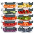 thumbnail image 1 of KOMUEE Set de 10 Recipientes de Vidrio para Preparación de Comidas de 650ml, Libre de BPA, 1 of 6