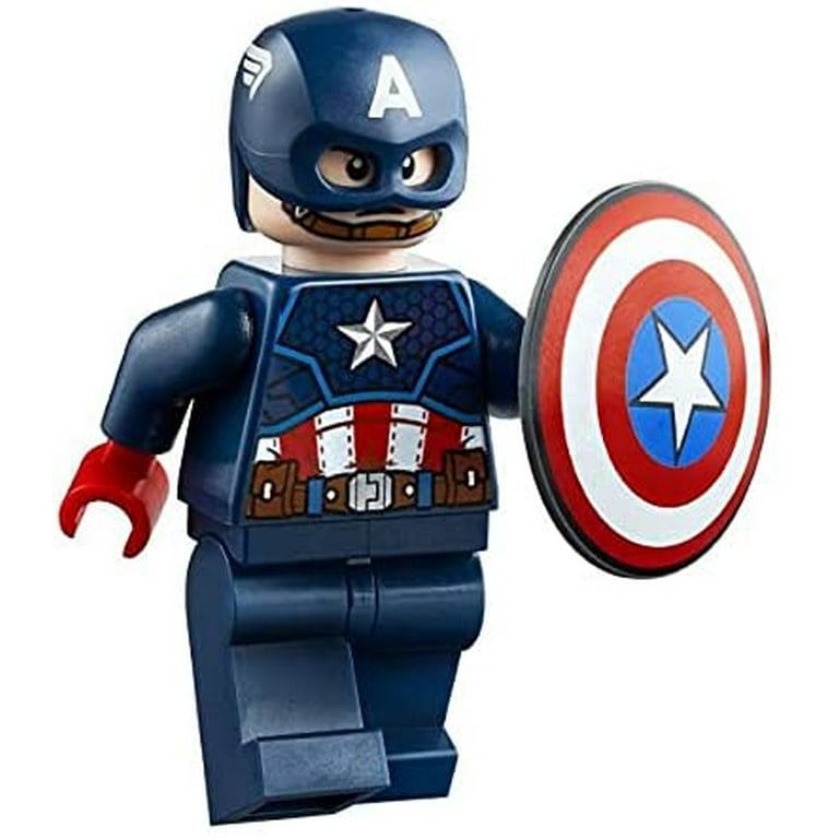 LEGO Superheroes: Captain America Minifigure with Shield, Stand and Hammer  (Mjolnir)