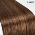 thumbnail image 1 of Zhuge 2 extensiones de cola de caballo trenzada larga con lazo para el cabello, extensiones de color negro oscuro para uso diario de mujeres, negro marrón B, 1 of 5