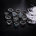 thumbnail image 3 of Flmtop 13Pcs Boho Hollow Stacking Ring Set Knuckle Midi Tip Finger Party Women Jewelry, 3 of 6