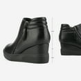 thumbnail image 2 of Dream Pairs Women's Platform Casual Sneaker Ankle Booties Wedge Ankle Boots WEDGE-SNKR-2 ALL/BLACK Size 9, 2 of 5