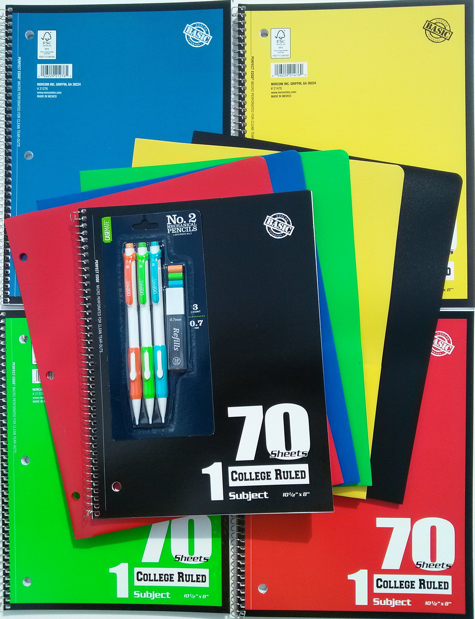 Back To School Supplies Bundle Notebook Paper 2 Pocket Folders 17 Items