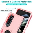 thumbnail image 4 of TECH CIRCLE for Samsung Galaxy Z Fold 4 Case, Heavy Duty Shockproof Anti-Scratches Dust-Proof Protective Case with Built-in Magnetic Kickstand for Samsung Galaxy Z Fold 4 2022, Pink, 4 of 5