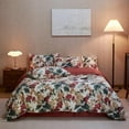 thumbnail image 4 of NAYOROOM Duvet Cover Set Queen, 3 Piece Romantic Red Floral Breathable Reversible Soft Duvet Cover Set for Adults, 4 of 9