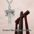 thumbnail image 6 of Cross Necklace for Men 925 Sterling Silver Jesus Cloth on Cross Necklaces Christian Crucifix Pendant Religious Jewelry Gifts for Men 22"+2", 6 of 6
