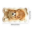 thumbnail image 3 of Dogs Shape Bath Plush Mat Rug, Polyester Non-Slip Quick Dry Absorbent Thin Bathroom Rugs Fit Under Door Bathroom Floor Mats-Shower Rug for in Front of Bathtub, Sink, Shower Room, 3 of 6