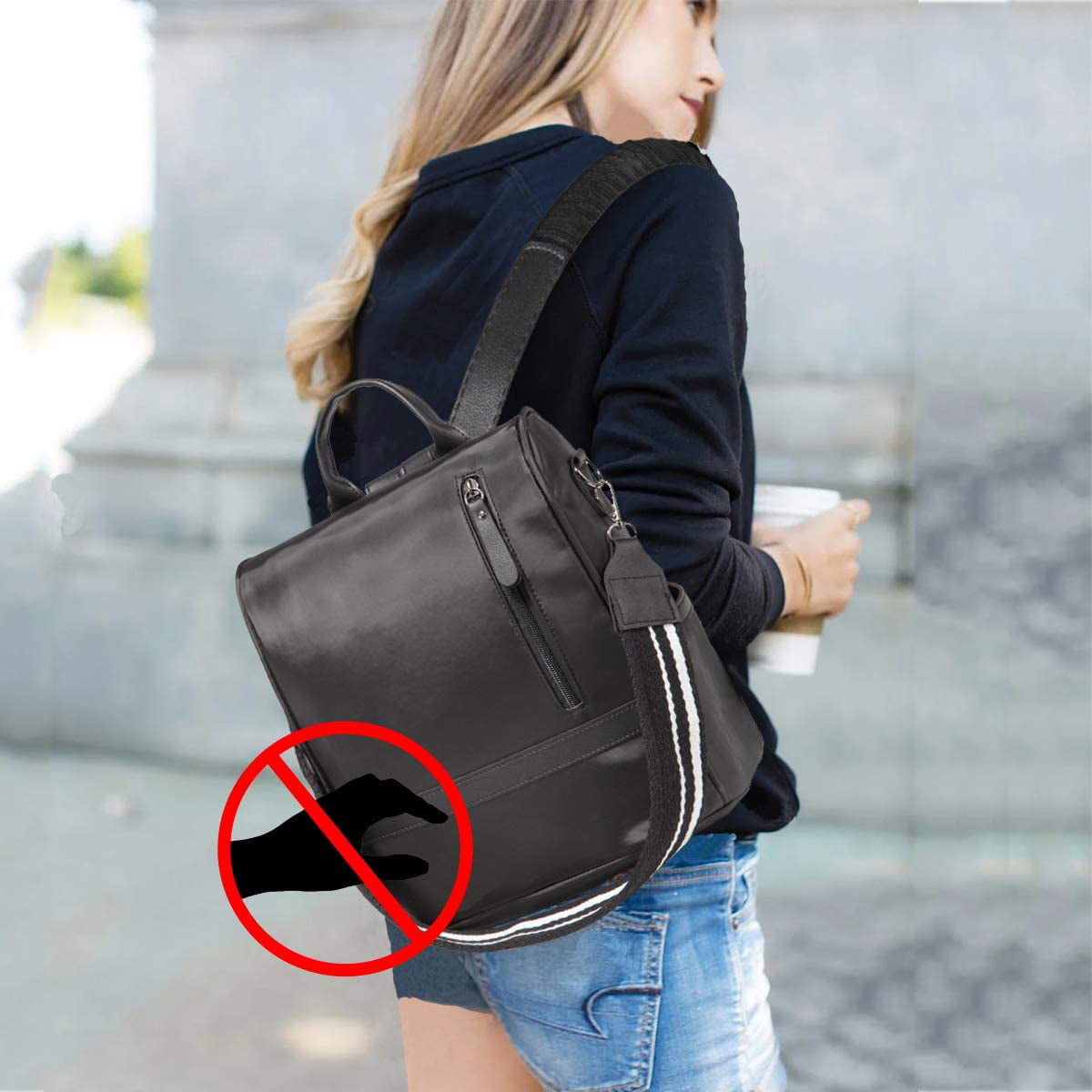 V-style Pragma Style Nylon Convertible Backpack Purse New - Etsy