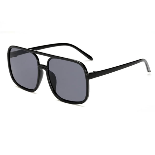 Sonducket Gafas ópticas Gafas con montura negra Protección de moda Accesorios de ropa de marco grande para protección de ojos Lentes Gris con borde negro