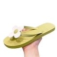 thumbnail image 7 of Xucatan Women's Flip Flops, Floral Embellished Thong Sandals, Round Toe Open Toe EVA Slippers, Versatile Summer Beach Pool Footwear Gift, 7 of 7