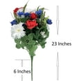 thumbnail image 4 of Admired By Nature GPB4340-RD/WT/BL Faux Peony Mixed Flower with American, 1. RD/WT/BL_Daisy w/Flag, 4 of 7