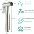 thumbnail image 2 of Handheld Bidet Sprayer for Toilet with Stainless Steel Hose Holder - 2 Seals Included - Compatible with Most Toilets, 2 of 5