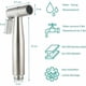 thumbnail image 2 of Handheld Bidet Sprayer for Toilet with Stainless Steel Hose Holder - 2 Seals Included - Compatible with Most Toilets, 2 of 5