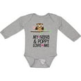 thumbnail image 3 of Inktastic Nana and Poppy Love Me Girls Long Sleeve Baby Bodysuit, 3 of 5