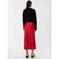thumbnail image 4 of High-Waist Satin Midi Skirt, 4 of 5