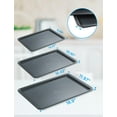 thumbnail image 1 of BLACK+DECKER Juego de 3 Piezas de Bandejas para Hornear de Acero Al Carbono, Incluye Bandejas para Galletas de 13”, 15”, 17” para Hornear, Juego de Moldes para Hornear de Acero Al Carbono de 0.4 Mm c, 1 of 6
