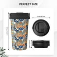 thumbnail image 3 of Fotbe Fashionable Paisley Printed Insulated Travel Coffee Mug Spill Proof Leak Proof Stainless Steel Coffee Tumbler Reusable Coffee Cups with Lids Thermos, 3 of 8