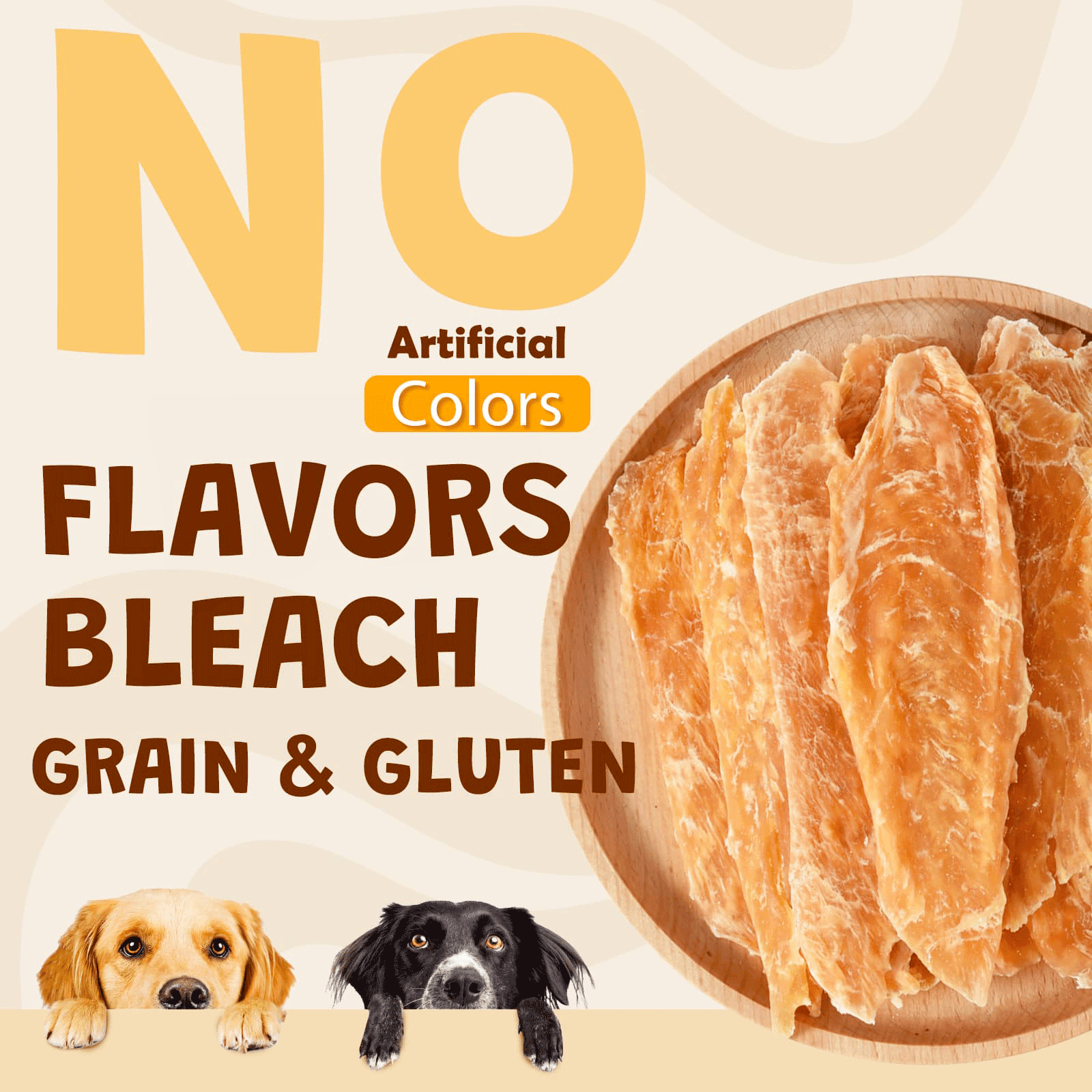 (2 pack) ASMPET Chicken Jerky Dog Treats, Natural High Protein Chicken Tender Snacks for All Dogs, 10.6oz