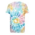 thumbnail image 4 of Ceisia Men's Big & Tall Tie Dye Print Short Sleeve Crew Neck Pullover Casual Fashion Top Pink XXXXXL Gifts for Father, 4 of 5
