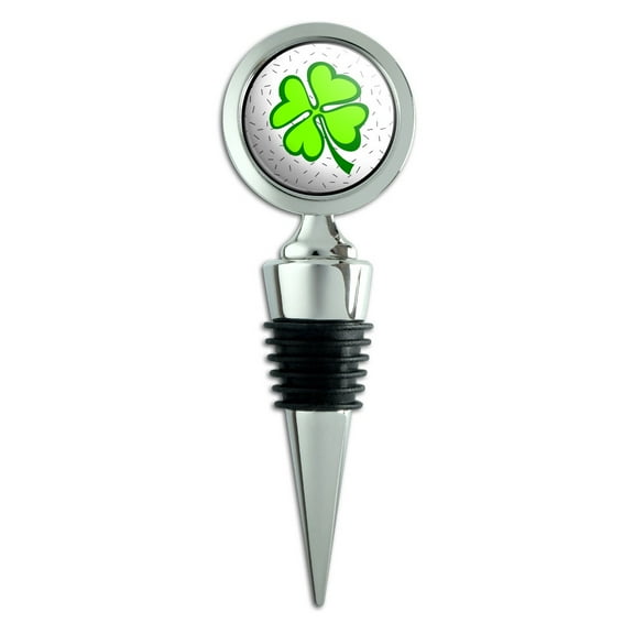 Lots of Luck Lucky Irish Four Leaf Clover Wine Bottle Stopper