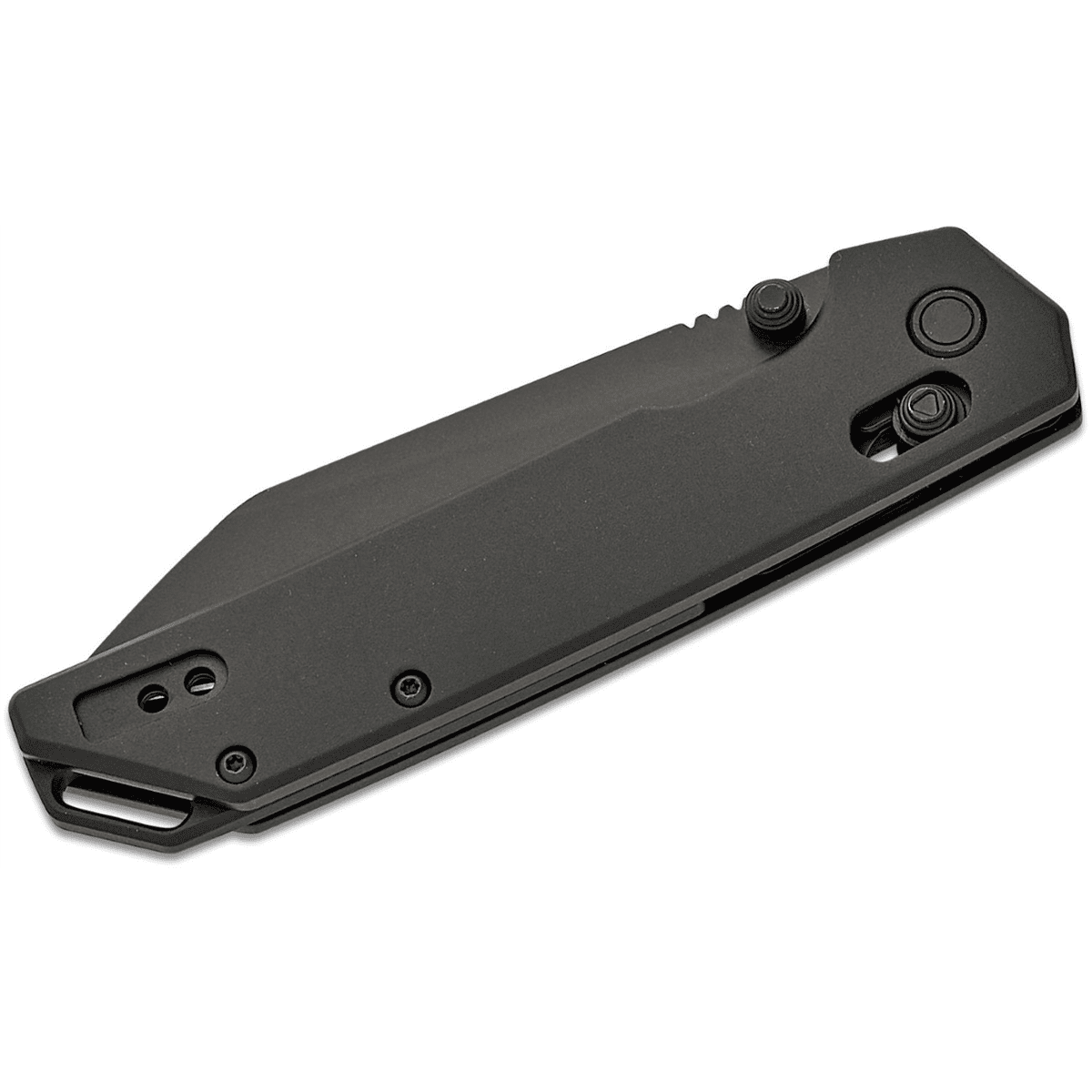 Kershaw Iridium Reverse Tanto Manual DuraLock Reverse Tanto Blade EDC Folding Pocket Knife with Black Blade - Black