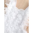 thumbnail image 5 of Baby Girls Summer Romper, Plain Floral Lace Embroidery Skirt Layered Adjustable Straps One-Piece, Snap Triangle-Bottom Jumpsuit, 5 of 9