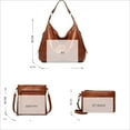thumbnail image 3 of JUPA Place Vegan Leather Hobo Women's Tote, Shoulder Crossbody and Wristlet Handbag 3Pcs sets -Crossbody Shoulder Work School Hobo Handbag Purse - Multi-Pocket Travel Business Handbag 3pcs Set, 3 of 4