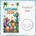 thumbnail image 2 of Cartoon Dinosaur Hatching Banner Colorful Eggs Dino Display Volcano Star Pattern Baby Shower Backdrop for Baby Shower Gender Reveal Dinosaur Party, 2 of 9