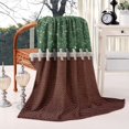 thumbnail image 2 of Green and Brown Football Stitch Pattern Blanket,Comfortable Soft Lamb Wool Throw Blanket,All Season,Warm Lightweight Blankets for Sofa Bed Couch Living Room Chair,60"x80", 2 of 4