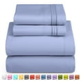 thumbnail image 5 of Nestl King Sheets Set, Instantly Soft, Deep Pocket Bed Sheets King 4 Piece, Luxury Soft Microfiber King Size Sheets, Steel Blue, 5 of 9
