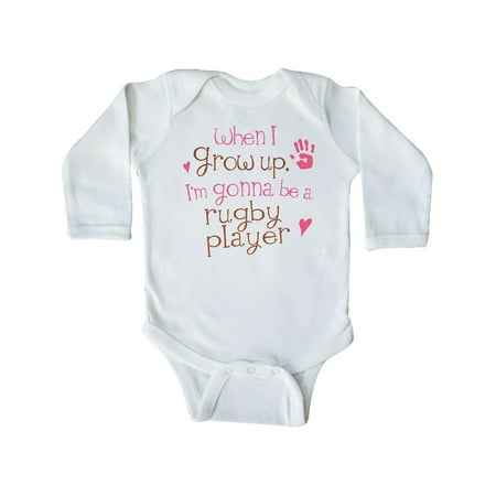 

Inktastic Rugby Player Future Gift Baby Girl Long Sleeve Bodysuit