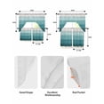 thumbnail image 6 of Teal Ombre Swag Valance and Tier Curtains 24'' Length Set, Farmhouse Vintage Wooden Striped Light Filtering Kitchen Curtains, Tier Curtain Valances for Bathroom/Living Room/Bedroom/Café, 6 of 6