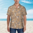 thumbnail image 4 of Daiia Cactus Alpaca Hawaiian Shirt for Men Gentle Cotton Regular Short Sleeve Casual-3X-Large, 4 of 9