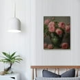 thumbnail image 3 of JEUXUS Farmhouse Still Life Picture Living Room - Art Print- Rustic Vintage Decor for Bedroom - White Pink Floral 19th Century Oil Painting - Art Deco Wall Art for Kitchen - Antique French Poster, 3 of 4