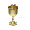 thumbnail image 2 of EXHUMKY 4Pcs Solid Copper Chalice Cups Golden Vintage Decorative Goblets, 2 of 8