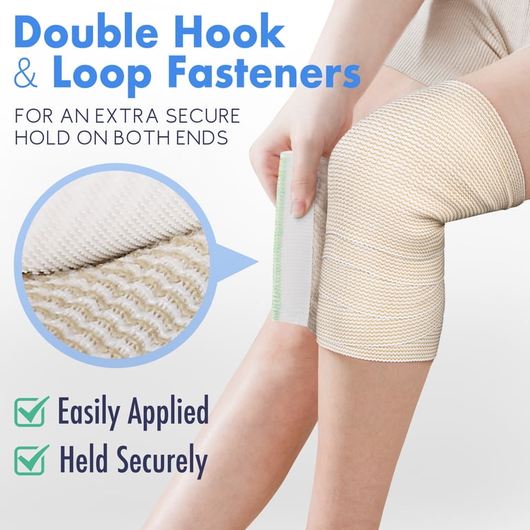 LotFancy Cotton Elastic Bandage Wrap, 4-Pack, 4" x 15' photo 3