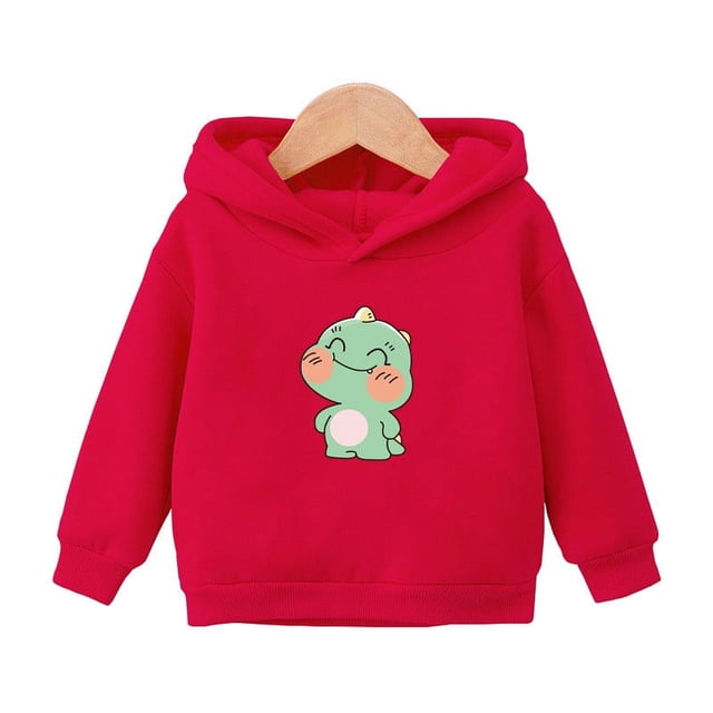 zanvin Chandail à Capuche Basique à Manches Longues pour Bébé Garçon Fille Unisexe, Rouge, 3-4 Ans