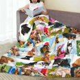 thumbnail image 6 of Salouo Collage of pretty dogs Print Bed Blankets, Flannel Blanket Comfortable Air Conditioning Blanket Lightweight Blanket for Sofa Bed Travel & Couch-80"x60", 6 of 7