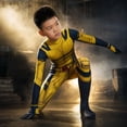 thumbnail image 4 of Boys Yellow Claw Hero Hero Full Body Zentai Suits Printed Superhero Costumes for Halloween Costume Party Outfits, 4 of 5