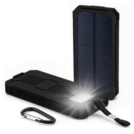 Waterproof 500000mAh Portable Solar Charger Dual USB Battery Power Bank F