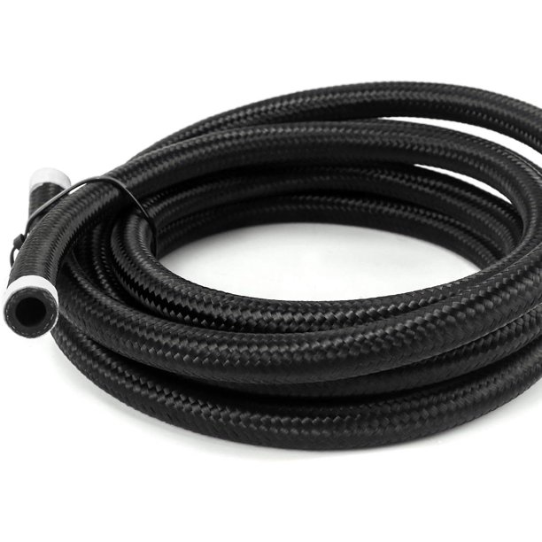 Manguera de combustible: nailon trenzado de acero inoxidable, 10 pies