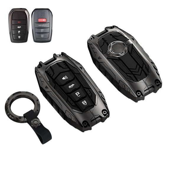Yuebutor Heavy Zinc Alloy Key Fob Cover Case Compatible withToyota ,Protection Shell Car Accessories