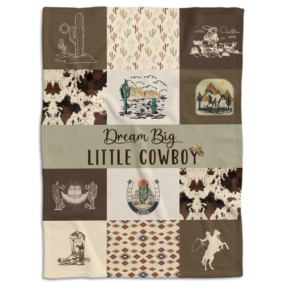 Manta locobird Western Baby 127x152 cm Suave y Ligera